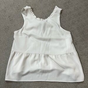 Sezane Cream Textured Sleeveless Top - Size 40